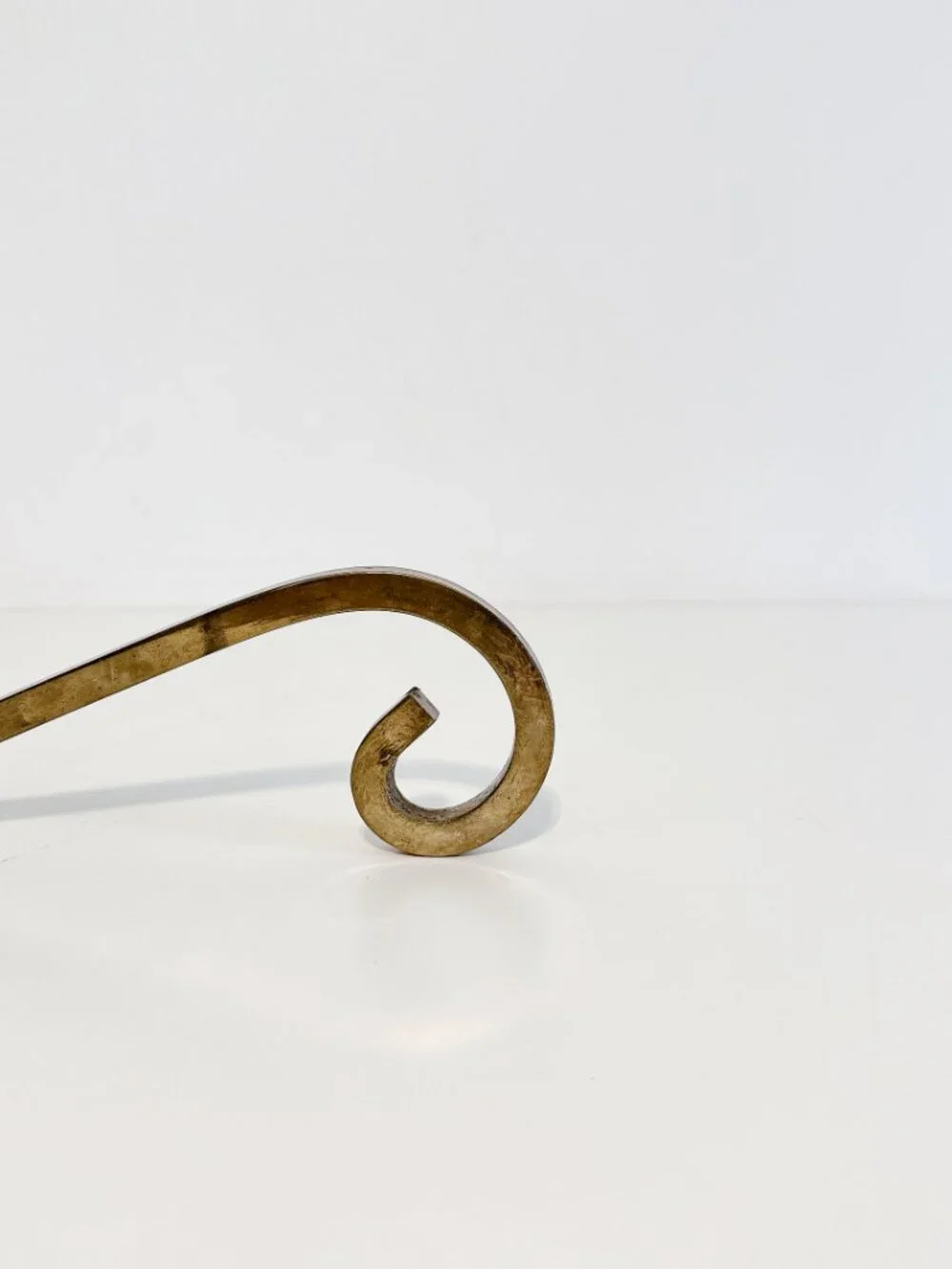 SET OF FOUR BRASS REINDEER MANTEL STOCKING HANGERS